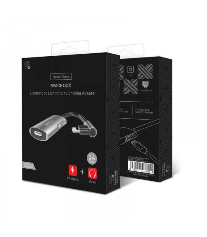 adaptor conector iphone 2x iphone a20 duxducis 2