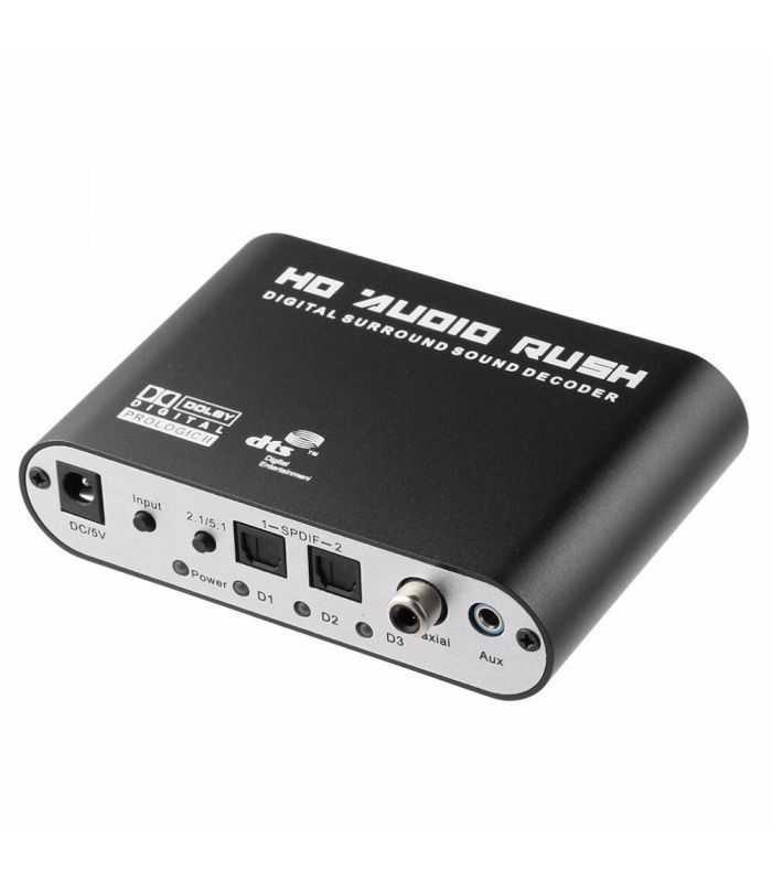 Adaptor convertor audio DIGITAL la ANALOG 2.1 sau 5.1 TOSLINK