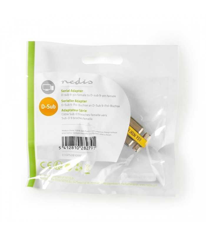 adaptor d sub serial rs232 9 pini mama 9 pini mama metal nedis 4