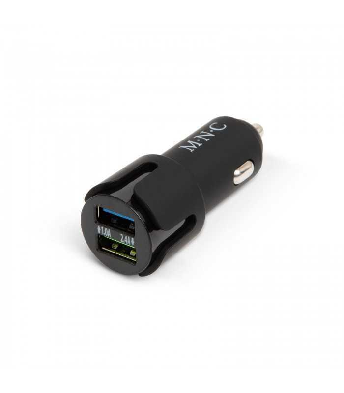 Adaptor de la bricheta 2x USB 2.4A negru M'N'C