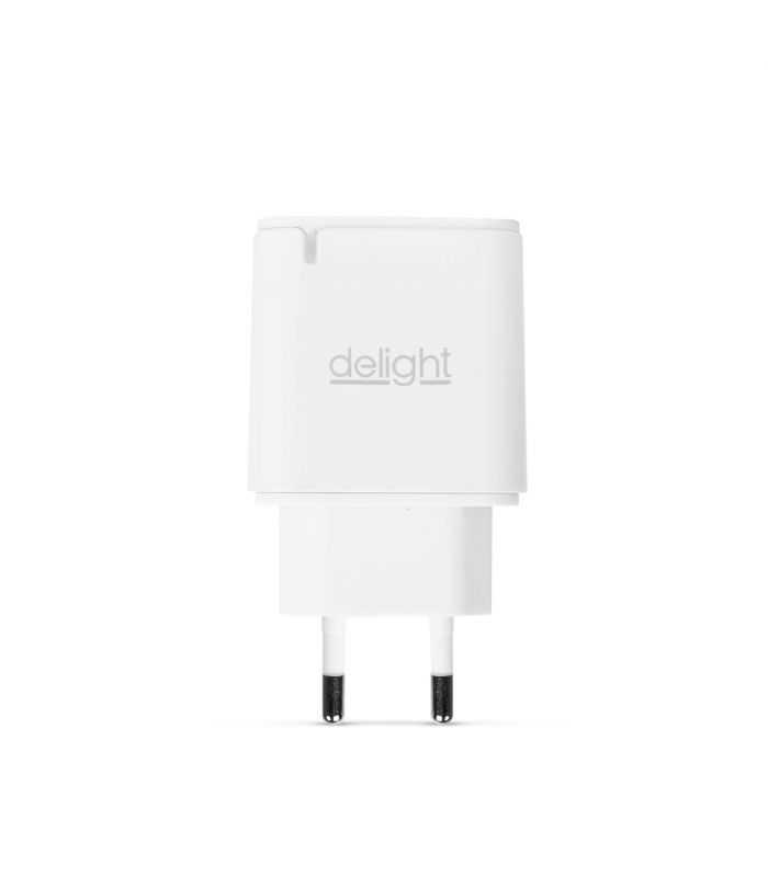 Adaptor De Retea Qc30 Usb Usb Type C Pd 20w Cu Incarcare Rapida Alb Delight 55047wh