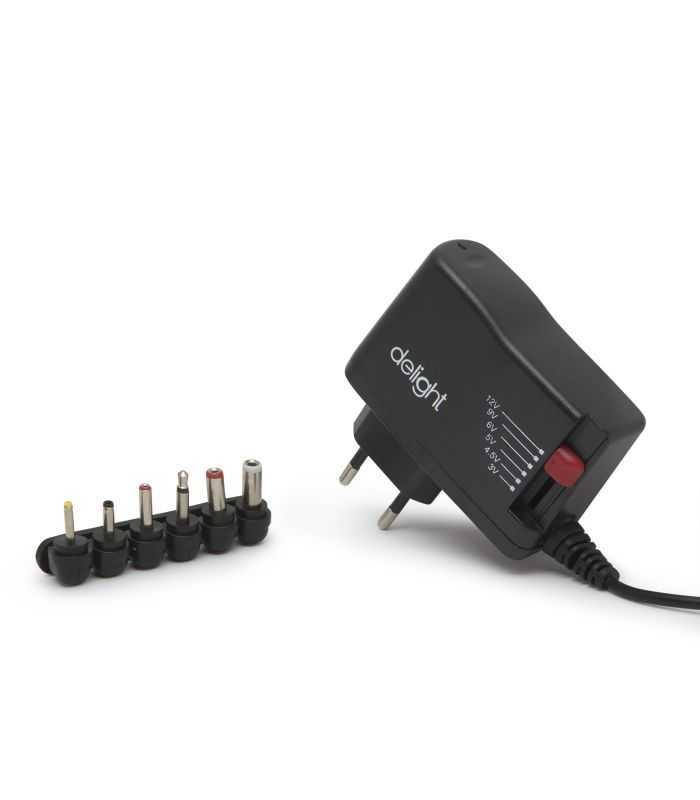 Adaptor de retea universal 1000mA 3V 4.5V 5V 6V 9V 12V CC delight 55056A