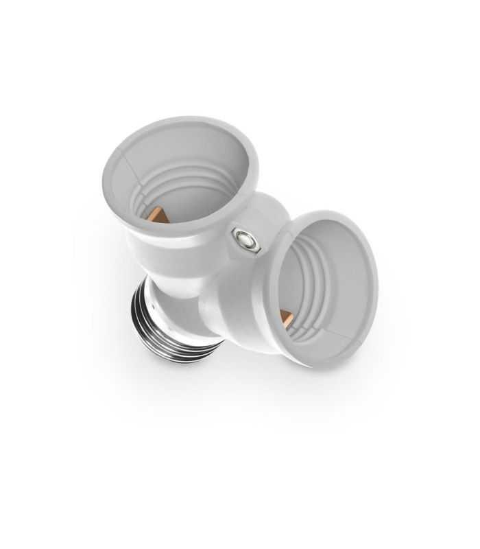 Adaptor Dublu Dulie E27 Alb R2 G27 Plastrol