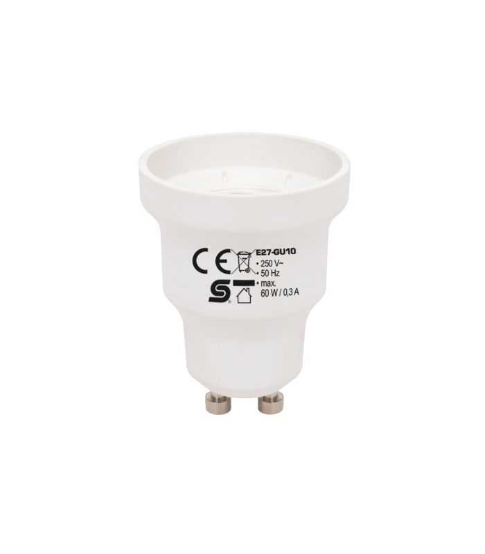 Adaptor dulie becuri cu dulie E27 intr-un soclu GU10 0.3A HOME