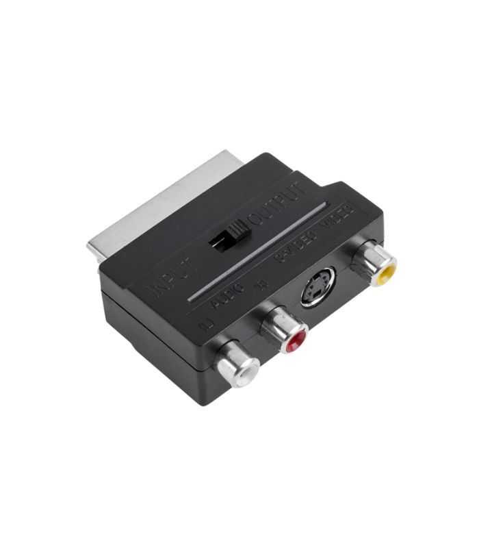 Adaptor Euroscart Tata 3x Rca Mama Svhs Mama Comutator In Out Zla0352