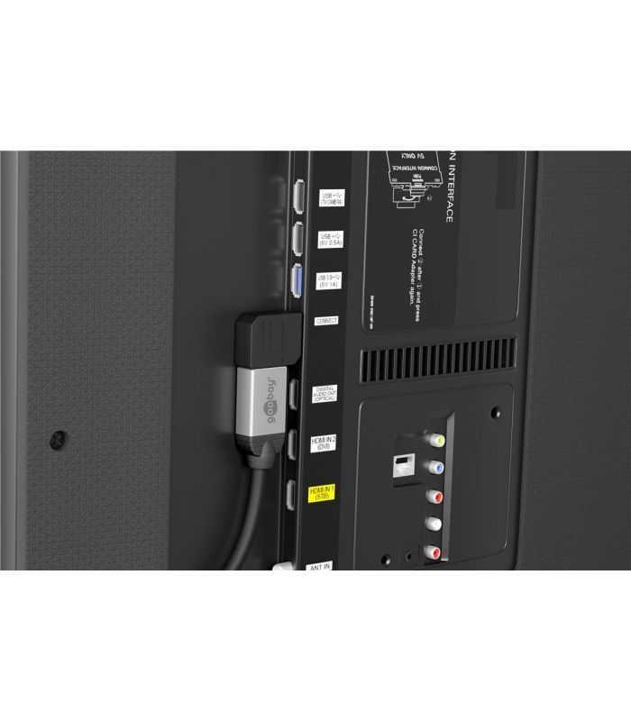 Adaptor Hdmi Mama Tata La 270 Grade 4k Ultra Hd 2160p 60hz Placat Cu Aur Negru Goobay 51725