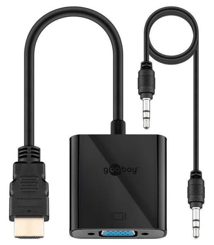 Adaptor HDMI tata/VGA mama +audio 3.5 mm Goobay