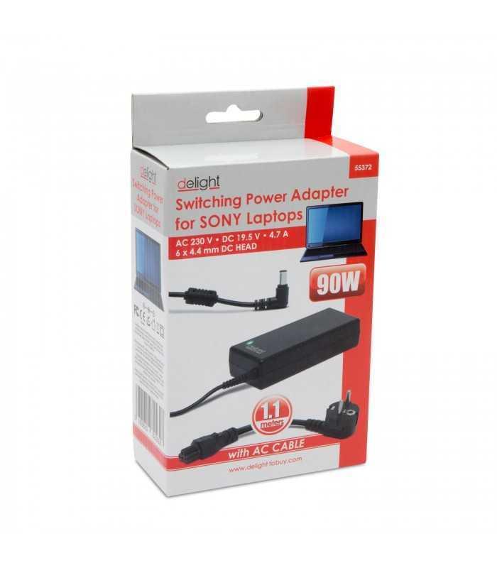 adaptor incarcator alimentator de retea pentru laptop sony 60x44mm 195v 47a 90w delight 2