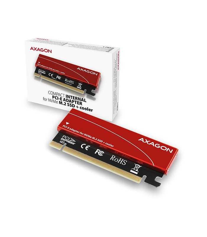 Adaptor Intern Axagon Pcem2 S Pci E 30 16x M2 Ssd Nvme Suport Ssd Pana La 80mm Low Profile Radiator Inclus
