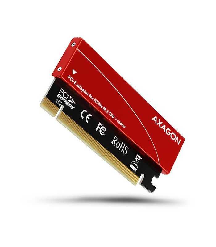 Adaptor Intern AXAGON PCEM2-S PCI-E 3.0 16x M.2 SSD NVMe Suport SSD pana la 80mm low profile Radiator Inclus