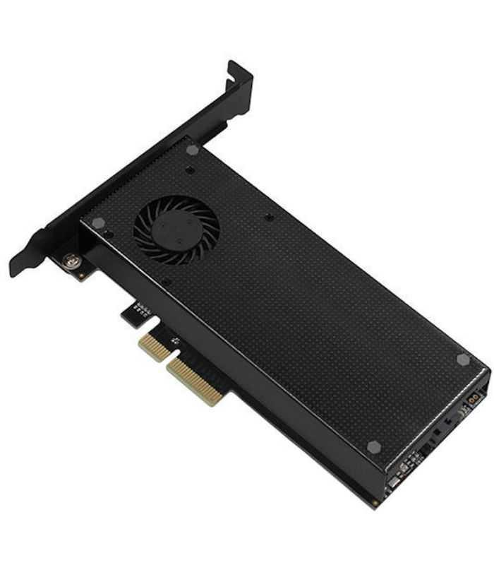 Adaptor Intern Pci E 30 4x Dual M2 Ssd Nvme Sata Voltaj Dual Suport Ssd Max 110mm Cooler Activ Axagon Pcem2 Dc