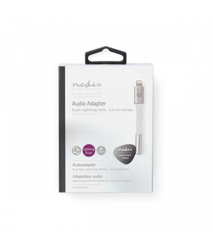 adaptor iphone apple lightning 8 pin tata la jack 35 mm mama 015m gri nedis 5