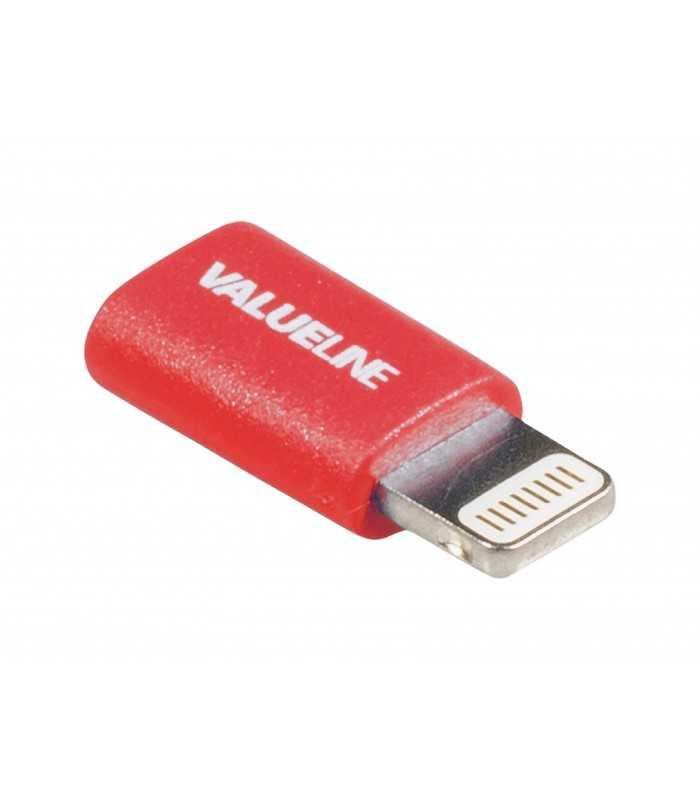 adaptor iphone lightning tata micro usb mama rosu valueline 1