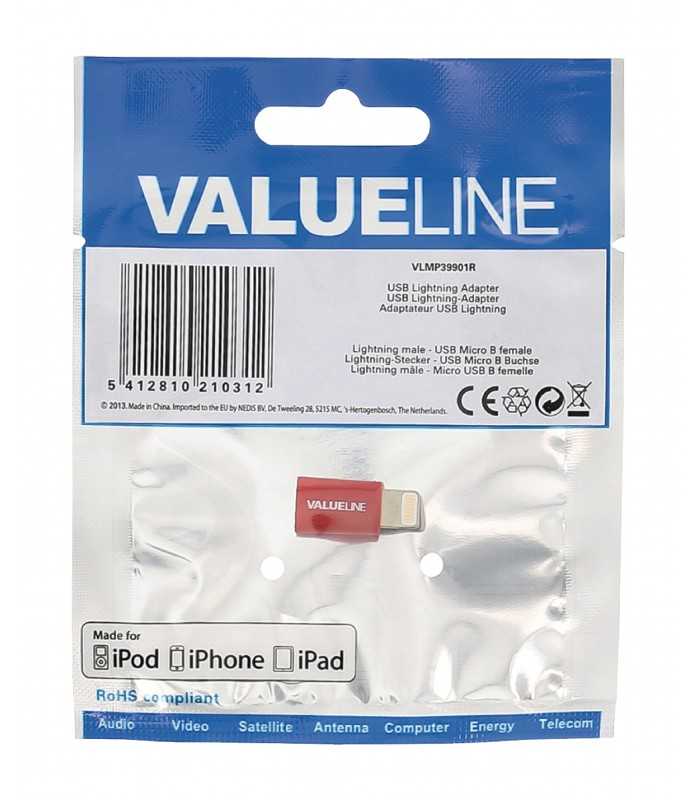 adaptor iphone lightning tata micro usb mama rosu valueline 3