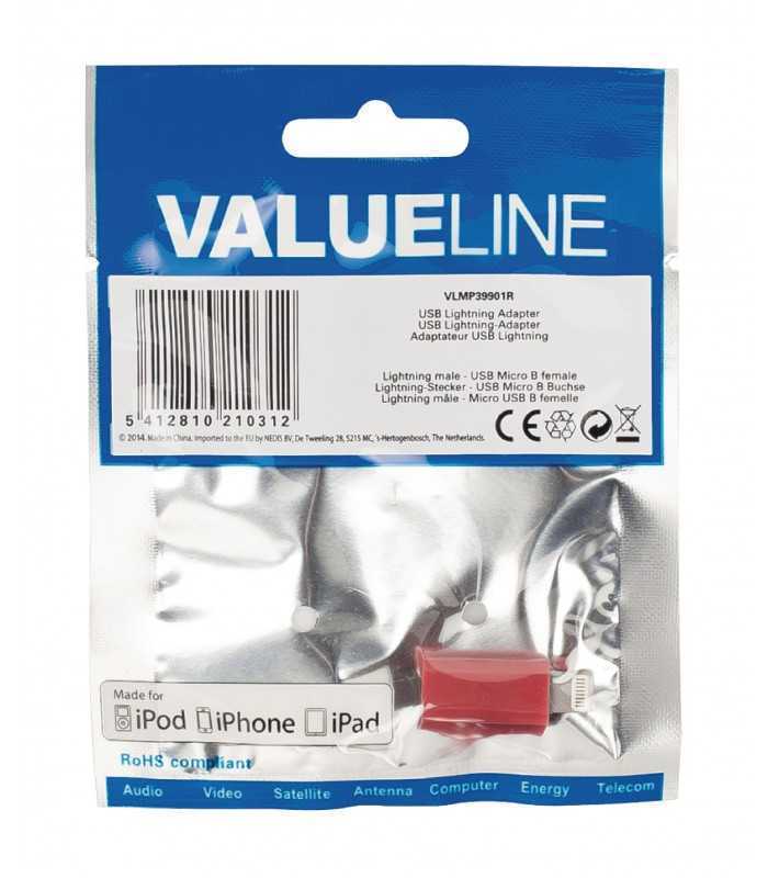 adaptor iphone lightning tata micro usb mama rosu valueline 4