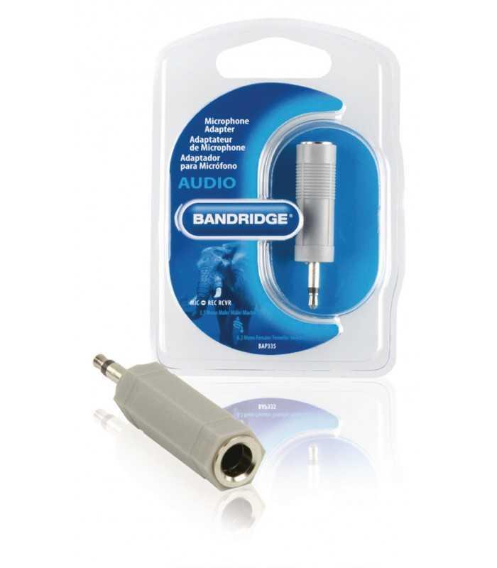 Adaptor Jack 3.5 mm mono tata - 6.35 mm mono mama Bandridge