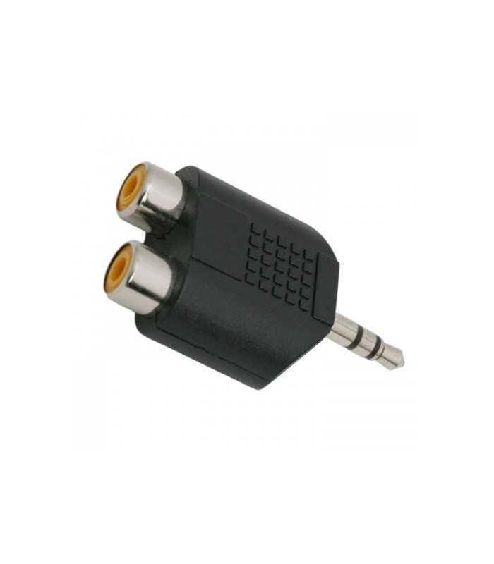 adaptor jack 35 mm stereo la 2x rca mama goobay 1