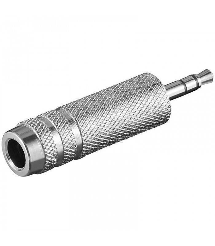 Adaptor Jack 3.5 mm stereo la 6.35 mm Jack stereo mama metal Goobay