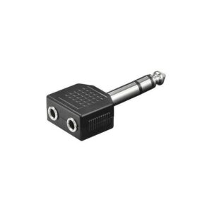 Adaptor Jack 6.35 mm la 2x 3.5 mm mama stereo Goobay