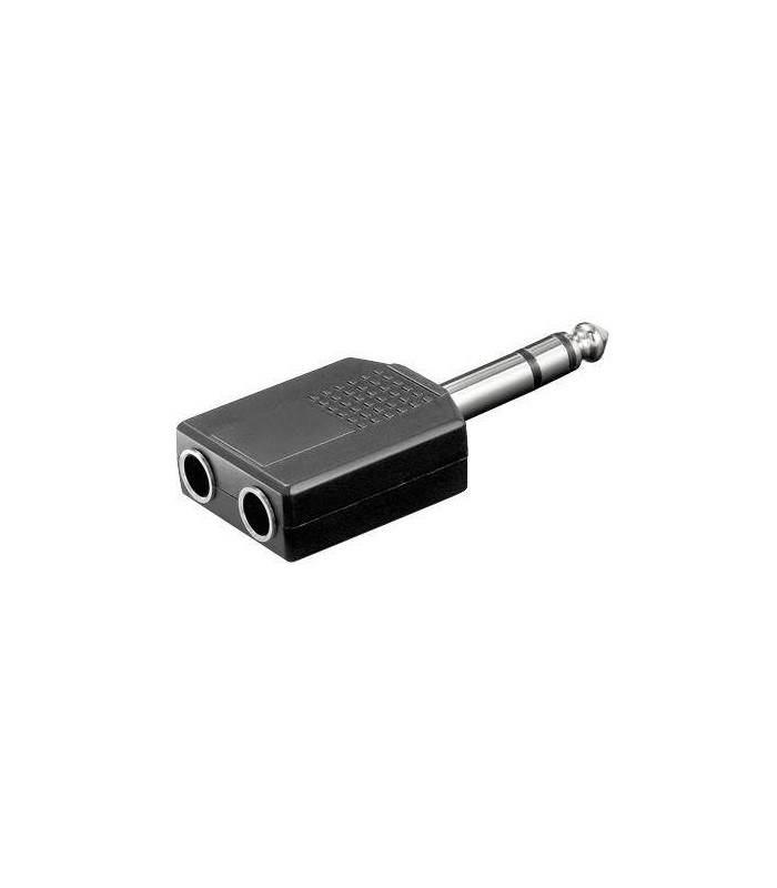 Adaptor Jack 6.35 mm stereo la 2x 6.35 mm stereo mama Goobay