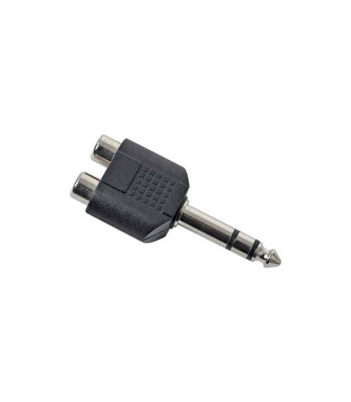 adaptor jack 635 mm stereo la 2x rca mama goobay 1