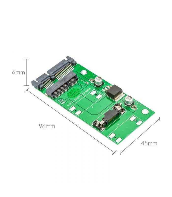 adaptor msata sata verde orico s22ptms 3
