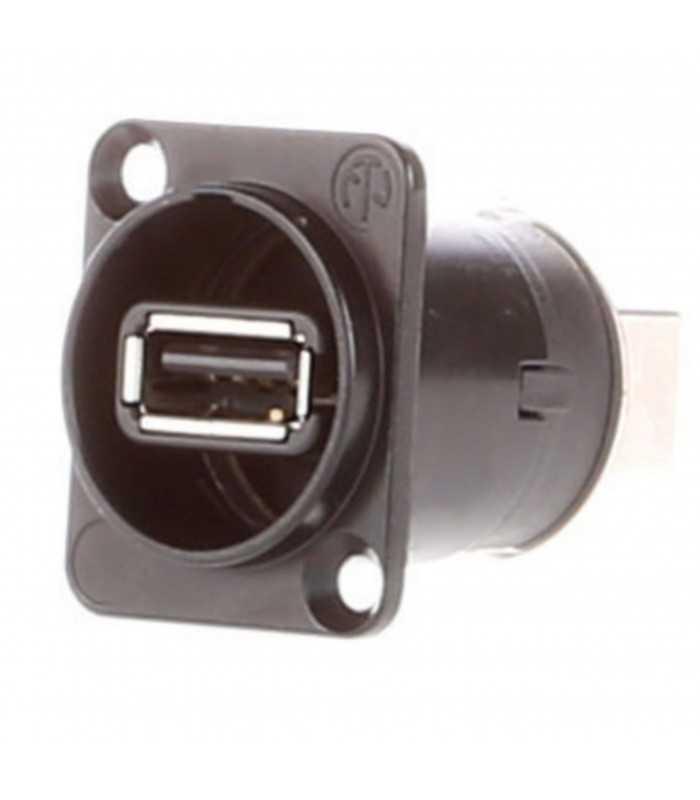adaptor panou priza usb a mama usb b mama spate neutrik nausb w b 1