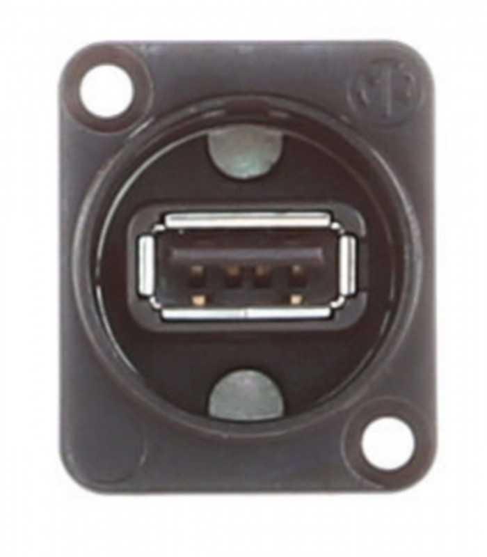 adaptor panou priza usb a mama usb b mama spate neutrik nausb w b 2