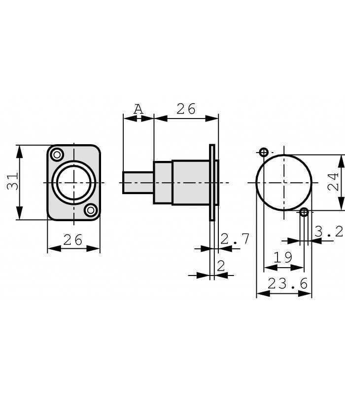 adaptor panou priza usb a mama usb b mama spate neutrik nausb w b 3