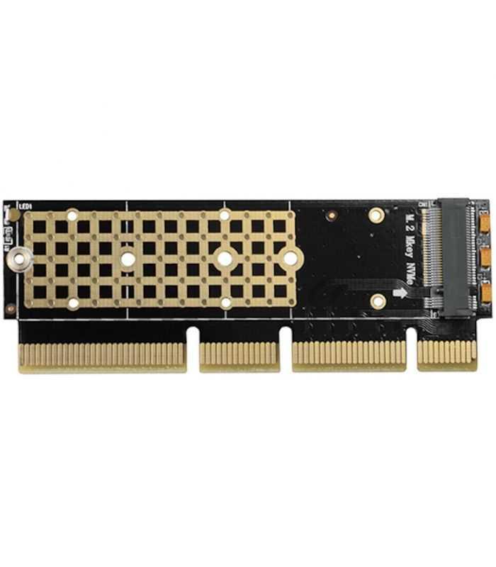 Adaptor Pci E 30 16x M2 Ssd Nvme Ssd Pana La 80mm Low Profile Axagon Nvme Pcem2 1u