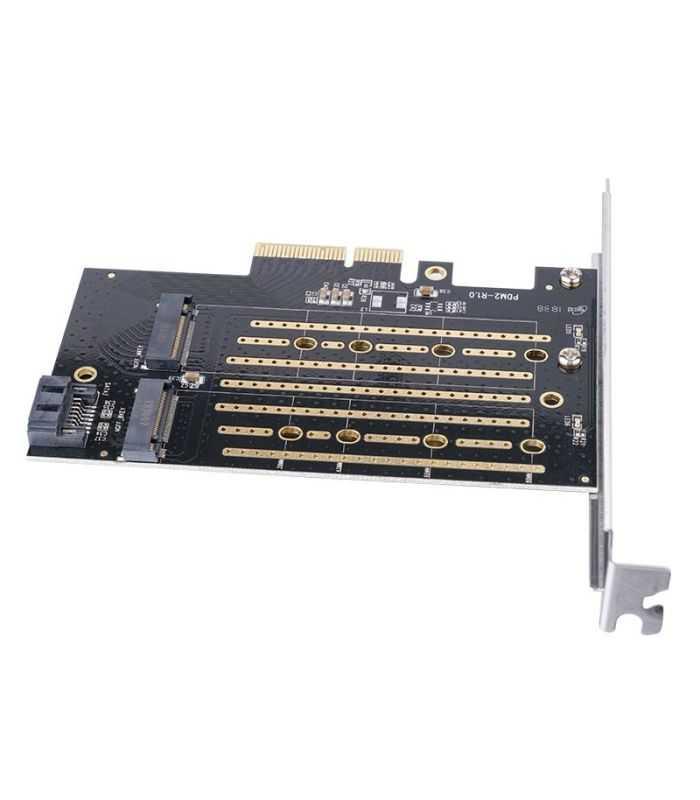 Adaptor Pci Express 2x M2 Nvme Orico Pdm2 Ssd Uri Compatibile 2230 2242 2260 2280 Pci E Channel Nvme Protocol M2 Sata M2