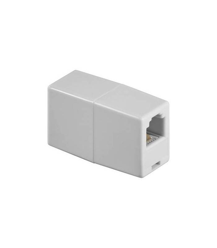 Adaptor prelungire RJ11 mama-mama alb Goobay