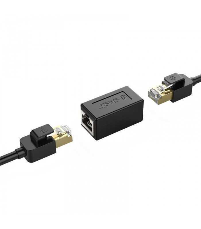 adaptor prelungitor cablu de retea cat6 utp 1000mbs rj45 mama mama orico pug mtm negru 2
