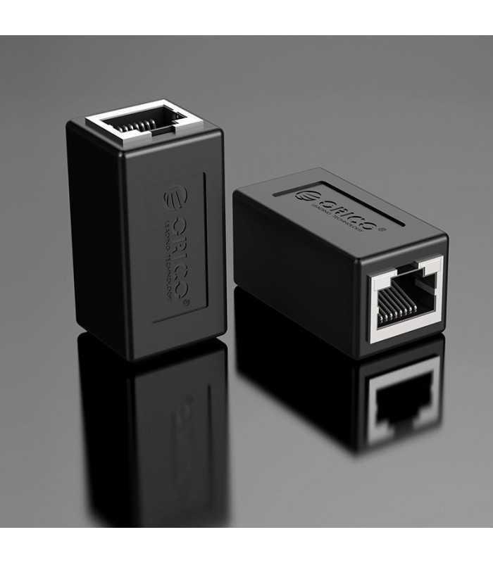 adaptor prelungitor cablu de retea cat6 utp 1000mbs rj45 mama mama orico pug mtm negru 3