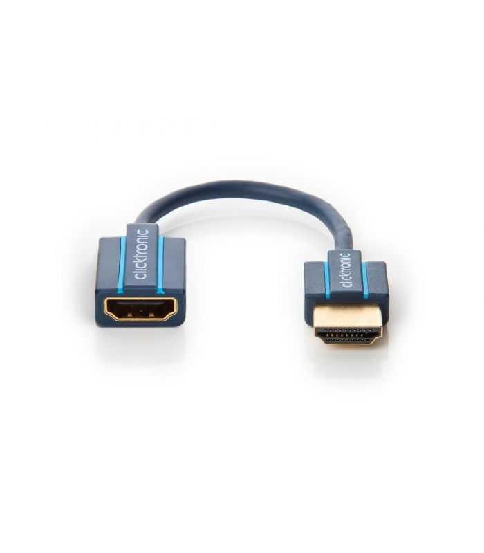 adaptor prelungitor hdmi mama tata 10cm ofc cupru 3d ultra hd 4k 60hz clicktronic 2