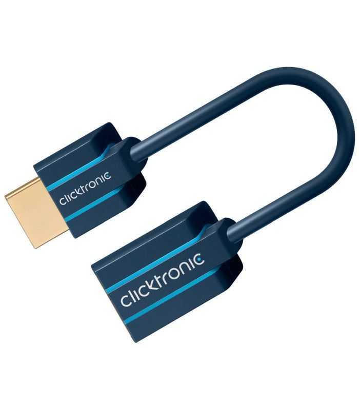 adaptor prelungitor hdmi mama tata 10cm ofc cupru 3d ultra hd 4k 60hz clicktronic 3