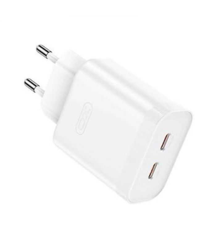 Adaptor Priza - 2x Type C PD 3A 35W alb XO-L105(EU)