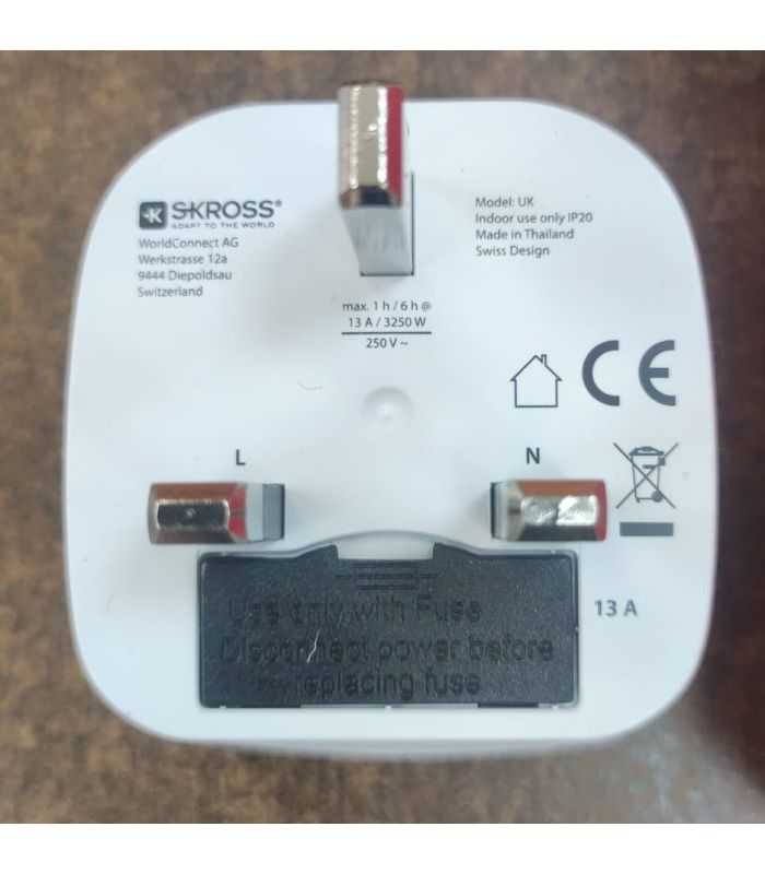 adaptor priza eu uk 13a skross 1500230 e 6