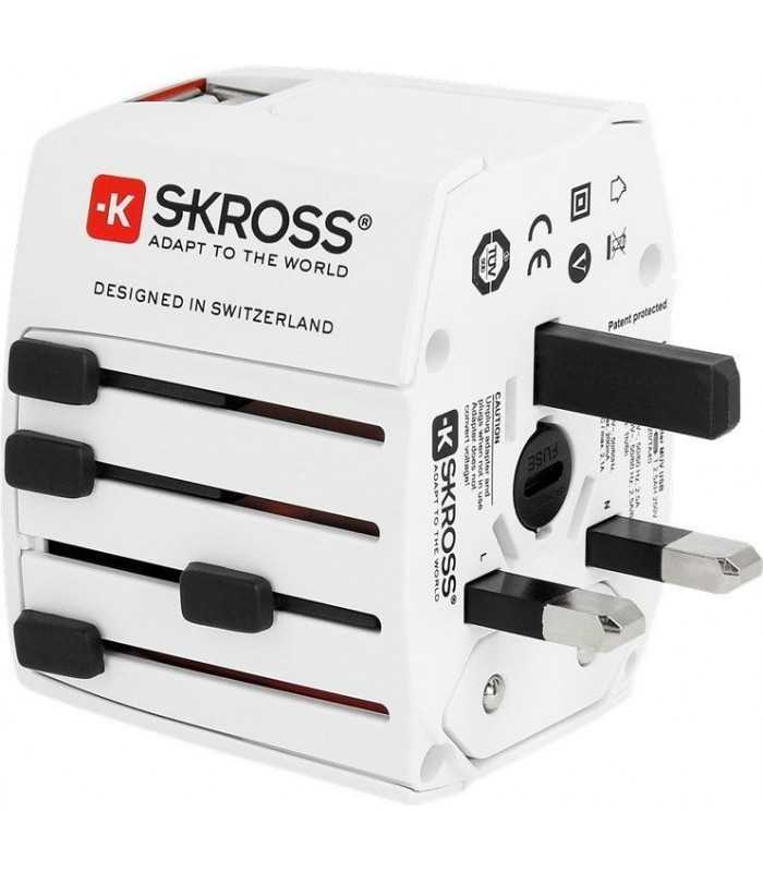 adaptor priza skross universal cu 2 porturi usb 4