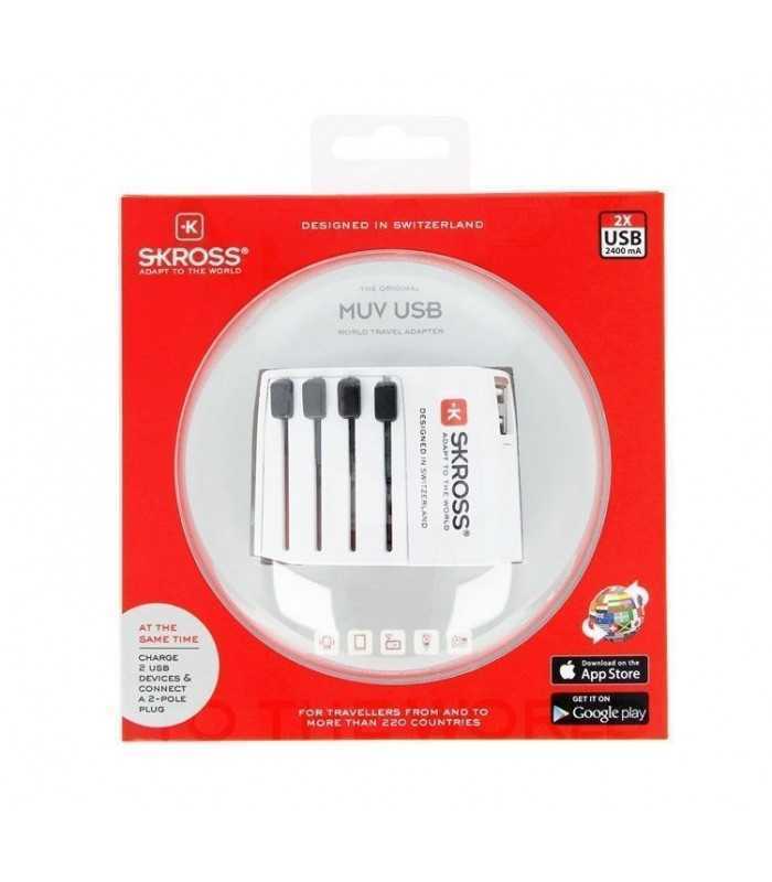 adaptor priza skross universal cu 2 porturi usb 6