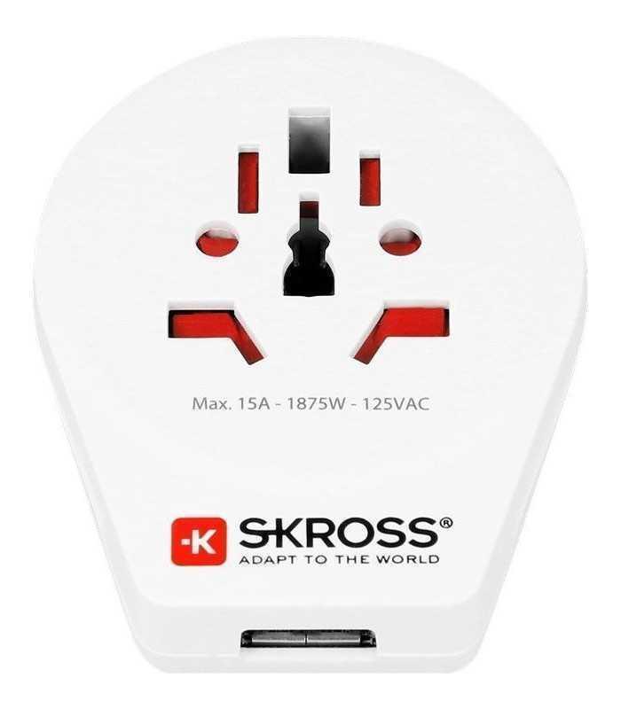 adaptor priza universal world usa cu usb skross 1500262 1
