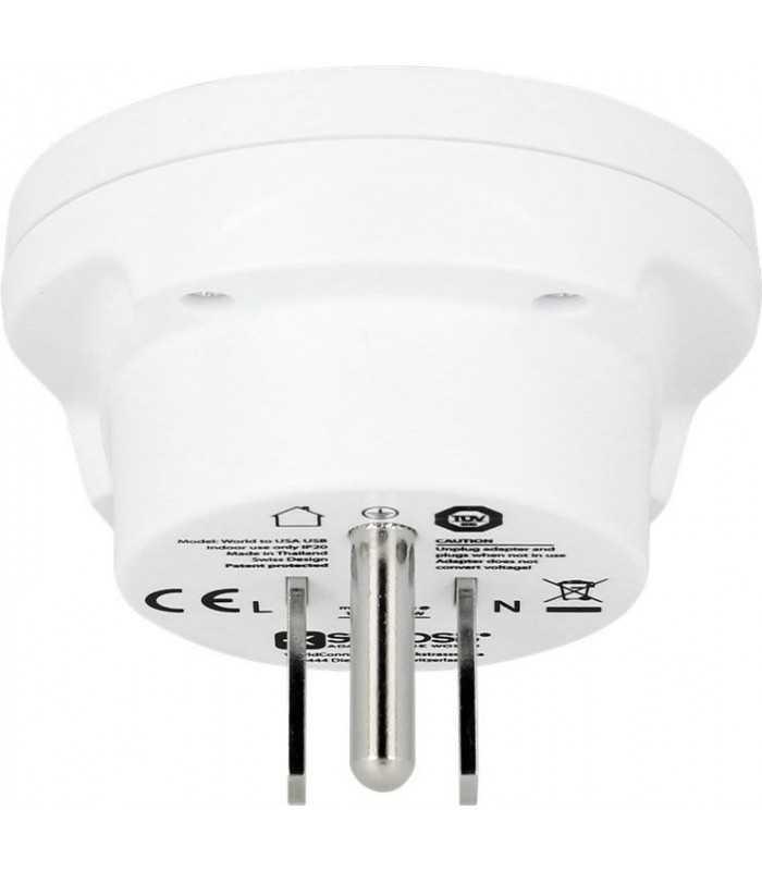 adaptor priza universal world usa cu usb skross 1500262 3