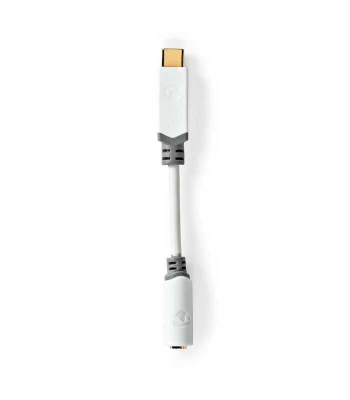 Adaptor Profesional Digital Usb Type C Tata Jack 35 Mm Mama Nedis 01m Alb Contacte Aurite Ccbw65950wt01