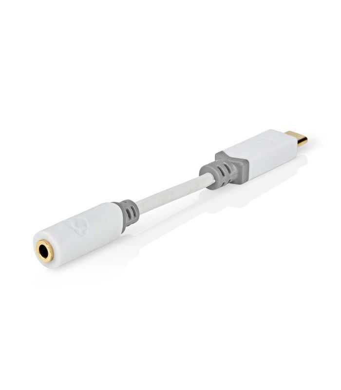 Adaptor Profesional Digital Usb Type C Tata Jack 35 Mm Mama Nedis 01m Alb Contacte Aurite Ccbw65950wt01