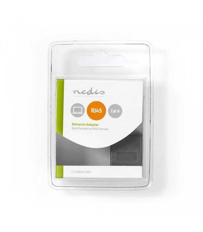 adaptor retea cat6 rj45 8p8c mama rj45 8p8c mama negru nedis 6