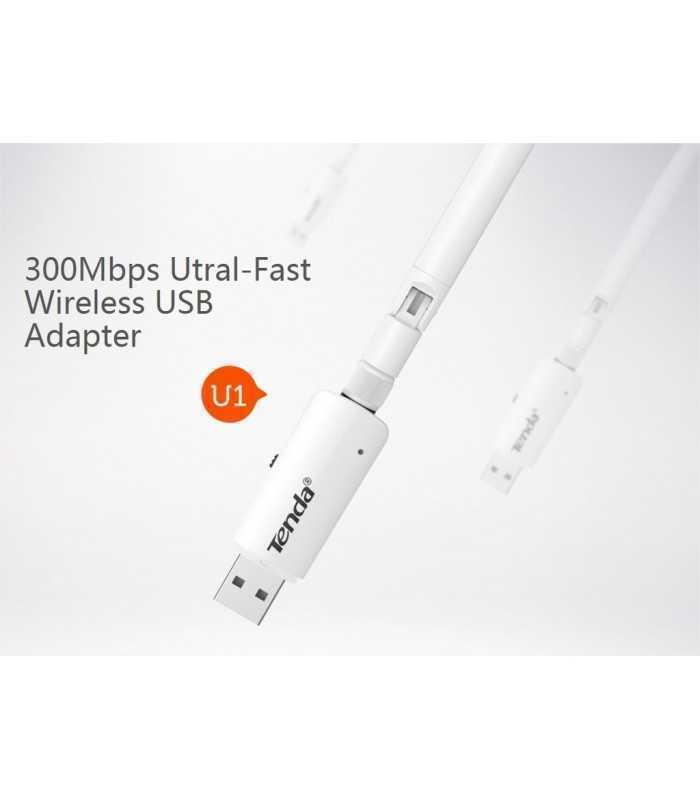 adaptor retea usb 20 wireless n 300mbps antena externa u1 tenda 8