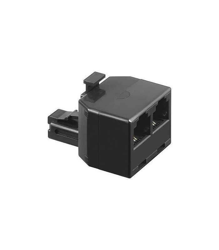 Adaptor RJ11 tata la 2x RJ11 mama negru Goobay
