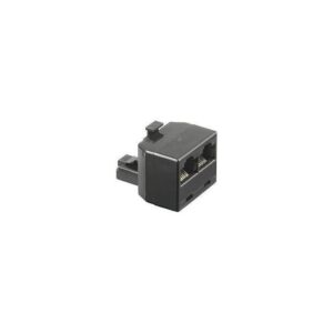 Adaptor RJ45 tata la 2x RJ45 mama negru Goobay