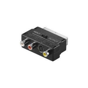 Adaptor Scart la 3x RCA si Svhs cu comutator Goobay