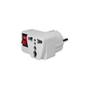 Adaptor SCHUKO CE7/7 - priza UK ANGLIA cu intrerupator